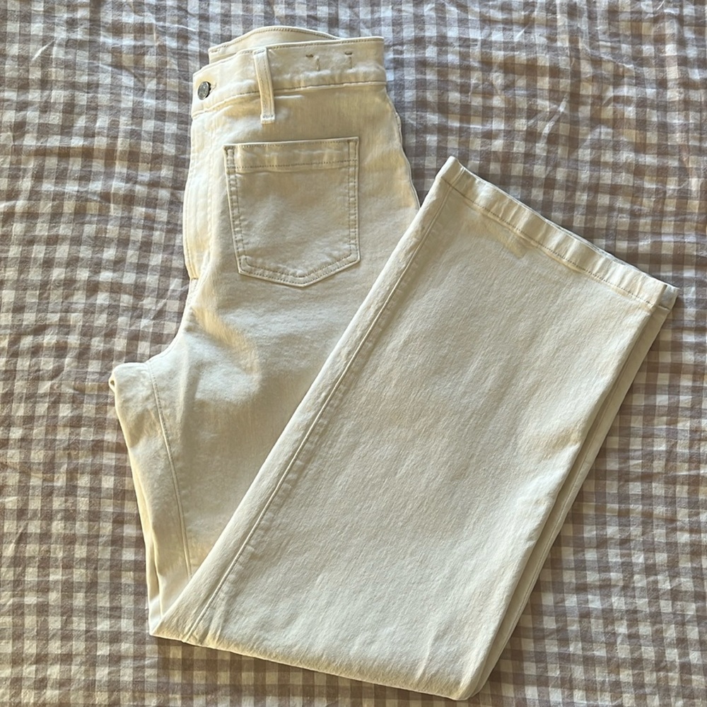 Madewell Emmett wide leg white jeans